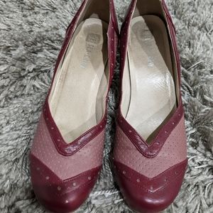 Chelsea Crew mauve and burgundy block heels